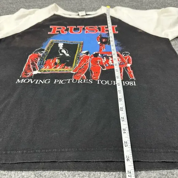 Vintage Rush Men’s Shirt Large Raglan Moving Pictures Tour 1981 - Picture 13 of 13